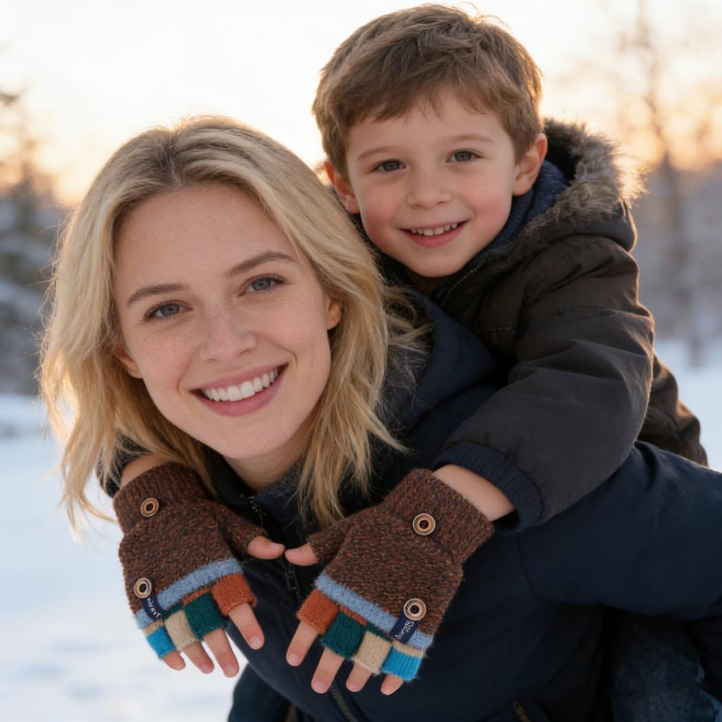 Guantes de escritura cálidos para bebés/niños, de 3 a 6 años