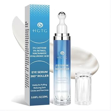 5% Caffeine Eye Cream & Retinol Under Eye Cream to Reduce Dark Circles, Puffiness, Wrinkles and Fine Lines, Anti Aging Under Eye Bags Treatment Serum for Women & Men