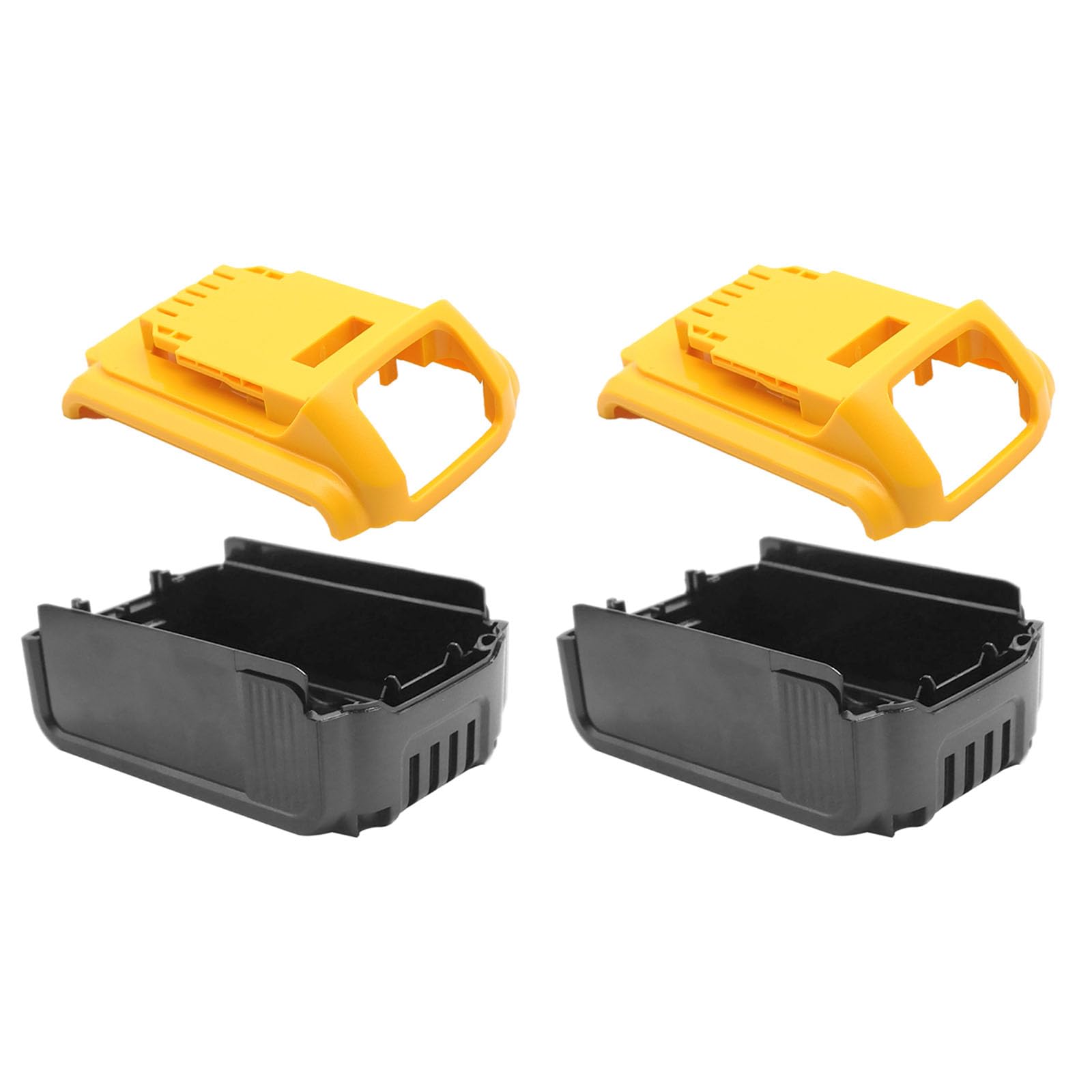 2 Set Li-ion Battery Case Parts Cover Replacement for Dewalt 18V Battery, 10-Cell 18650 Battery Case Replacement Cover Shell Repair Kit Parts for Cordless Power Tool