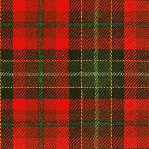 Boston International L834410 IHR 3-Ply Paper Napkins, Paper, Tartan Cover