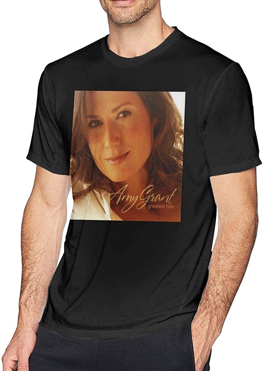 Dongnodq Men's Color 6 Ayobox Amy Grant - Greatest Hits Shirt Summer Fashion Graphics Short Sleeve Tee Tops (X-Large)