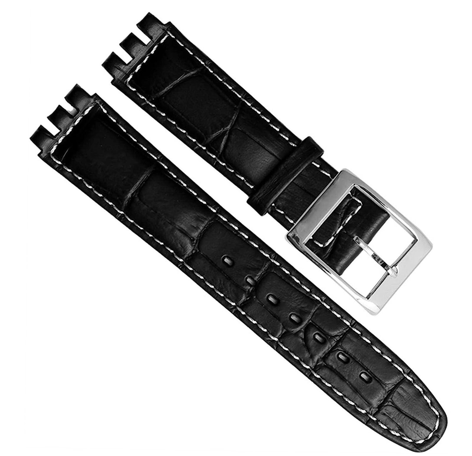 Strap de type de court en alligator véritable pour montre classique - 8