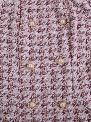 Image of Floerns Women's Plaid Tweed Dress Sleeveless Square Neck Elegant Work Mini Dress