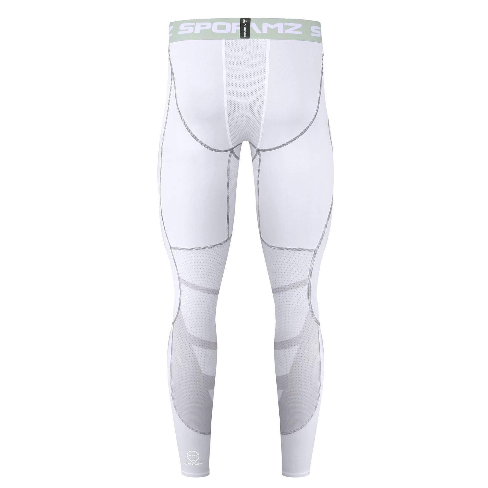 AMZSPORT Pantaloni Sportivi a Compressione da Uomo Leggings da Palestra Calzamaglia ad Asciugatura Rapida
