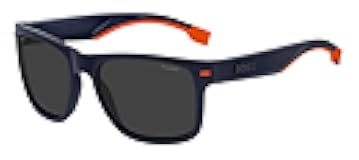 BOSS 1496/S Matte Blue Orange/Grey 55/19/140 men Sunglasses