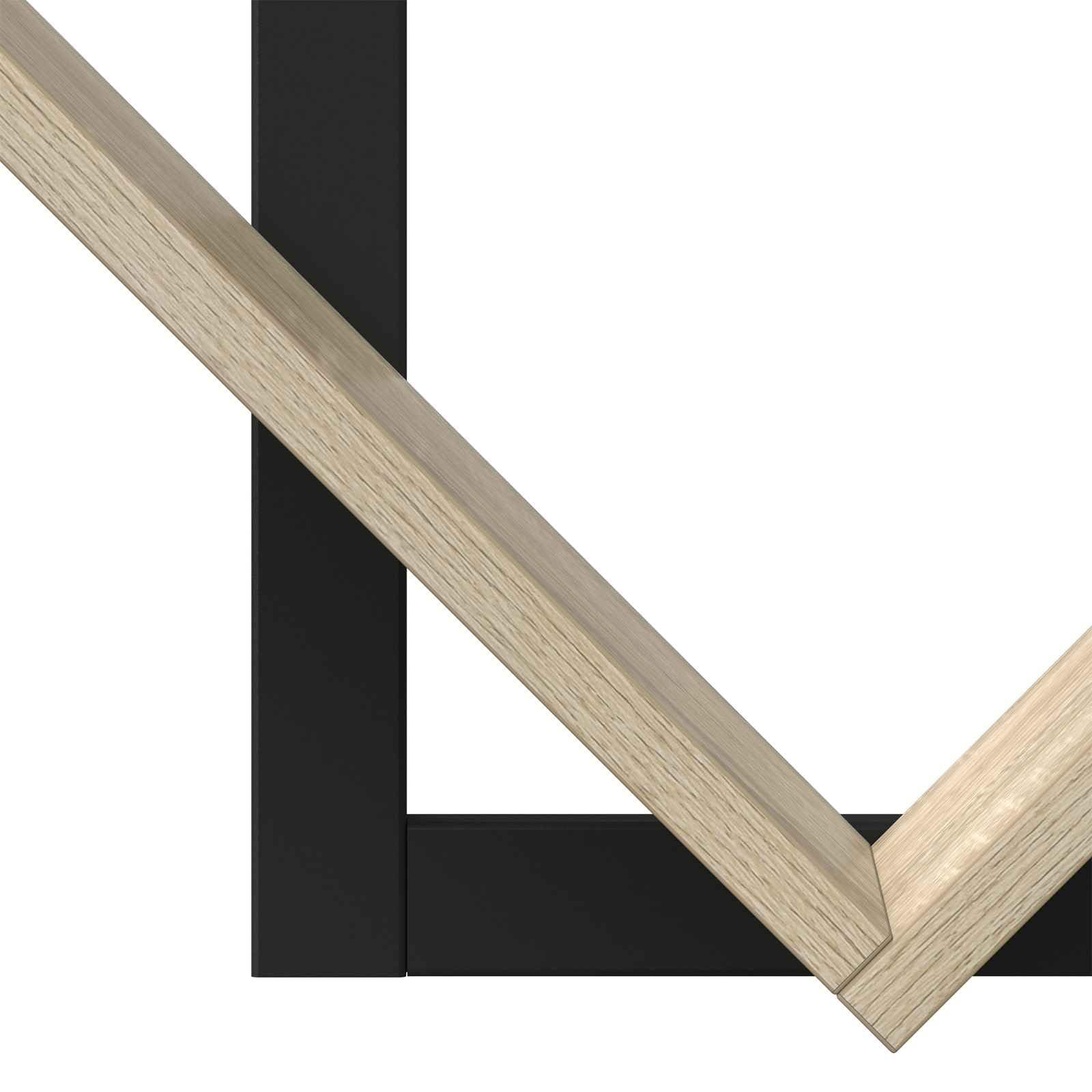 Scaffale da parete in rovere Sonoma, 43 x 15 x 47 cm, con molto spazio per soggiorno, camera da letto, ufficio, cucina, salvaspazio e ordine