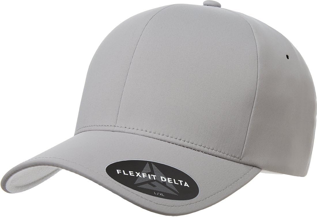 Men's Delta Seamless Baseball Cap, Silver, Large-X-Large