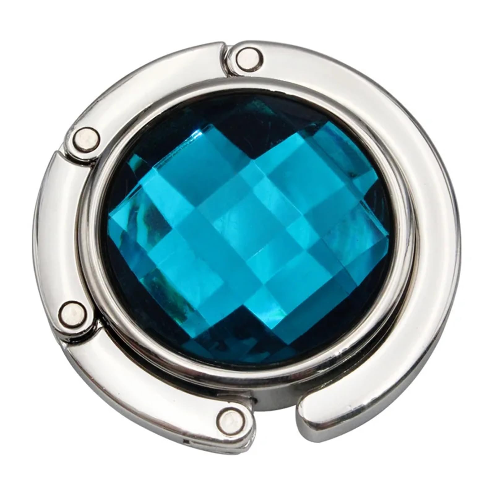 DSFIHJO Handbag Hooks for Tables Portable Round Hook Table Lattice Crystal Bag Hanger Folding Metal Multifunctional Foldable Bag Hook for Table(Color8)