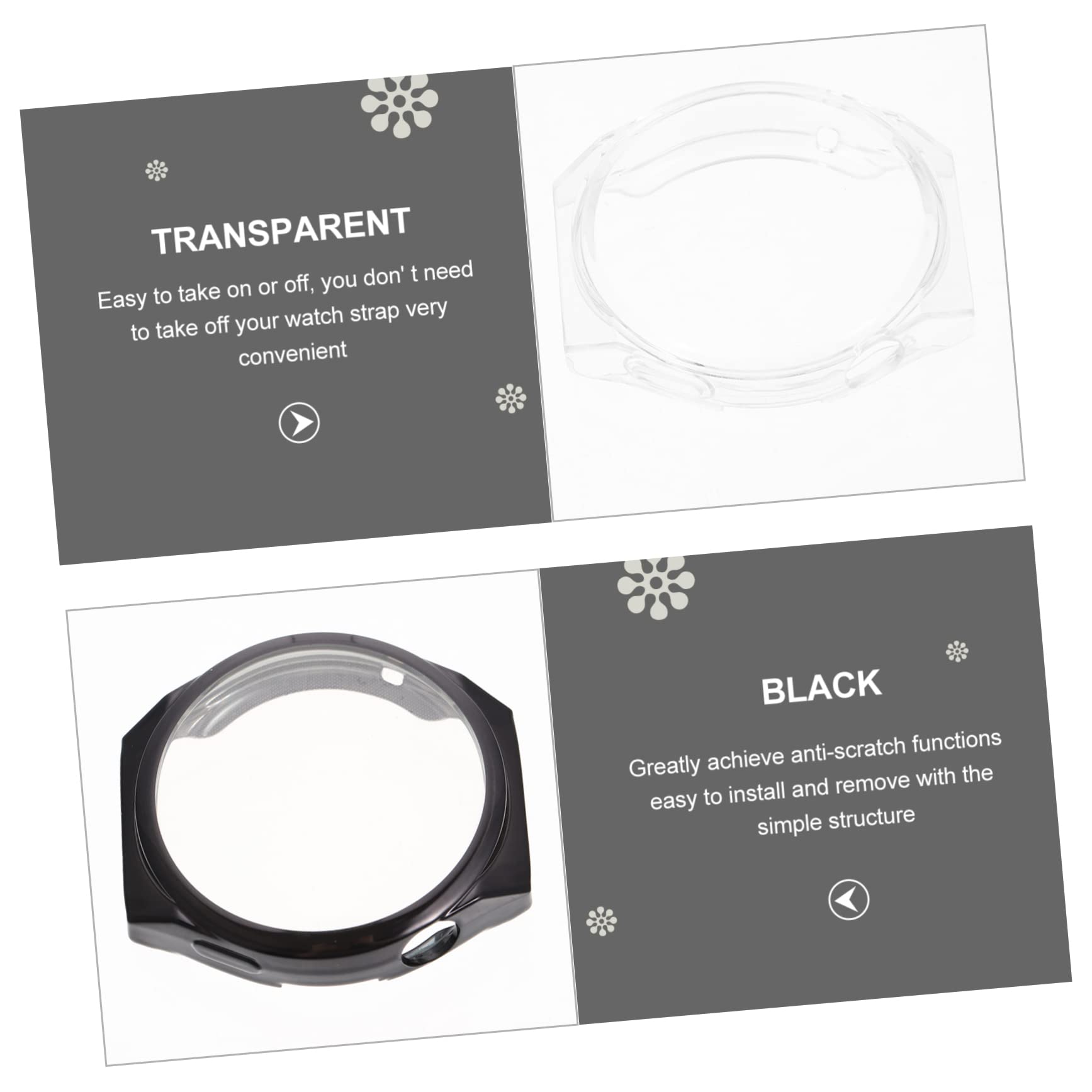 jojofuny 4 Pcs Gt3 Watch Case Screen Tpu