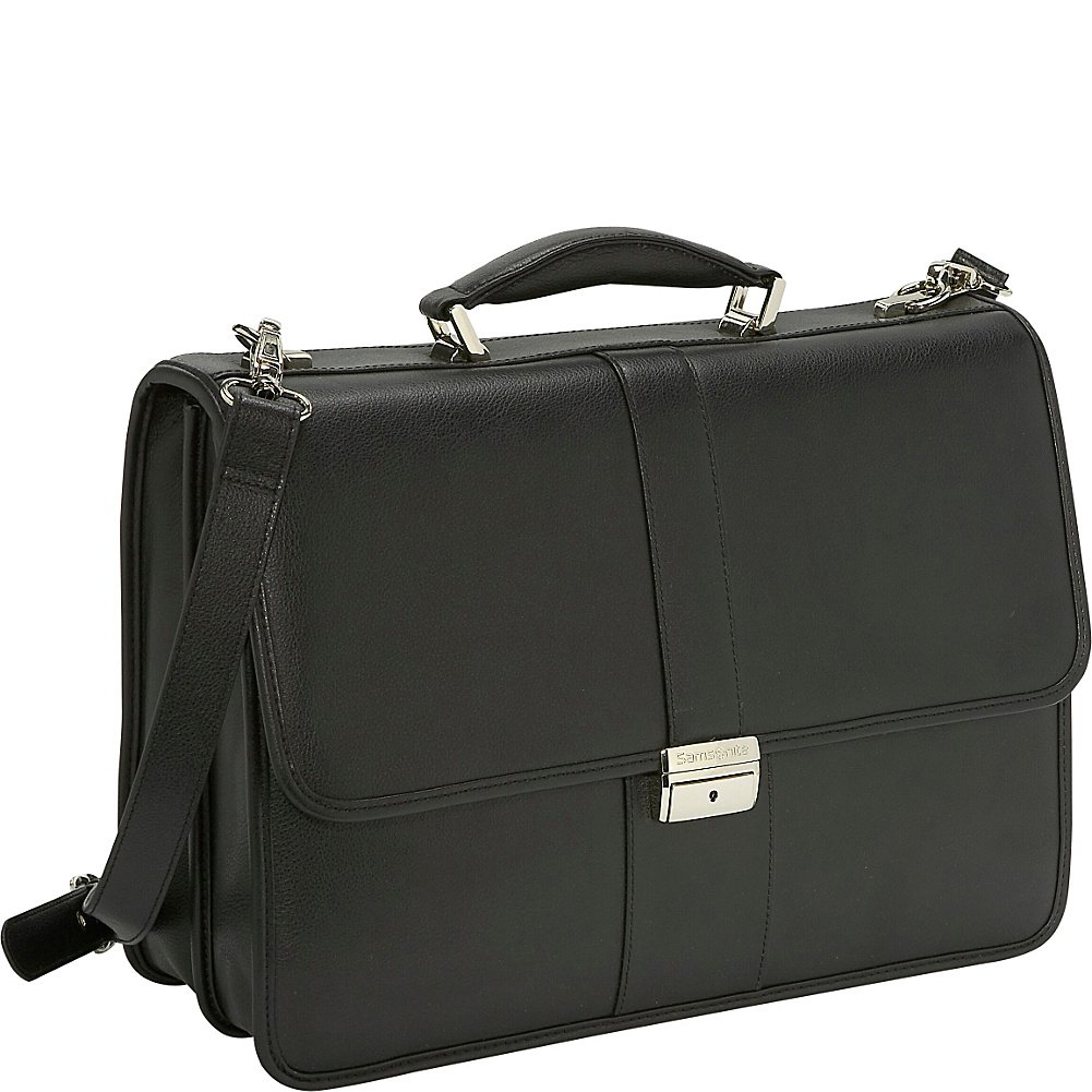 Samsonite Leather Flapover Briefcase
