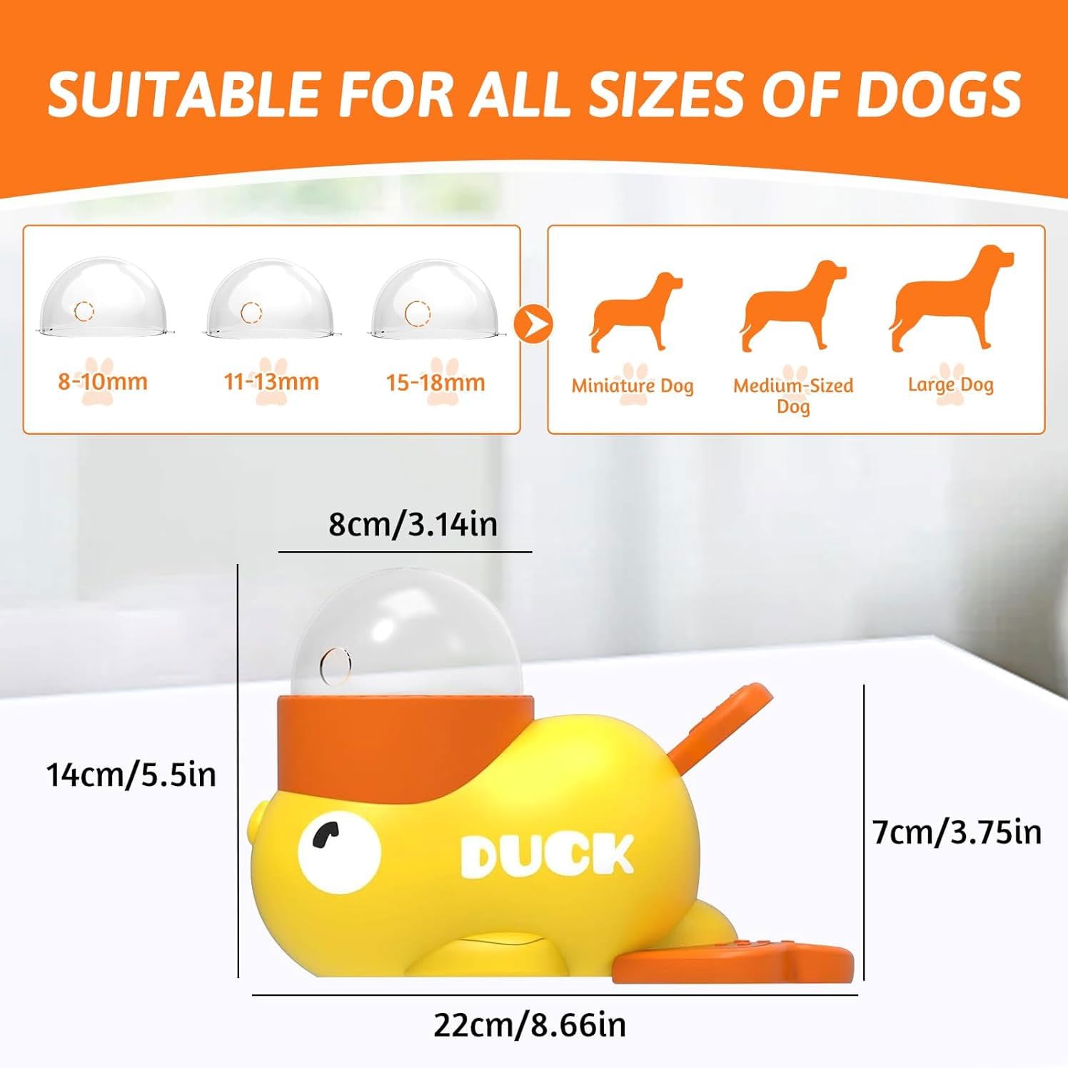 Giochi Di Intelligenza Cane, Dispenser Cibo Gatti, Giocattolo Interattivo a Forma di Anatra, Giocattolo Interattivo 2 In 1 per Cani e Mangiatoia Lenta, Dispenser per Cani d'Anatra