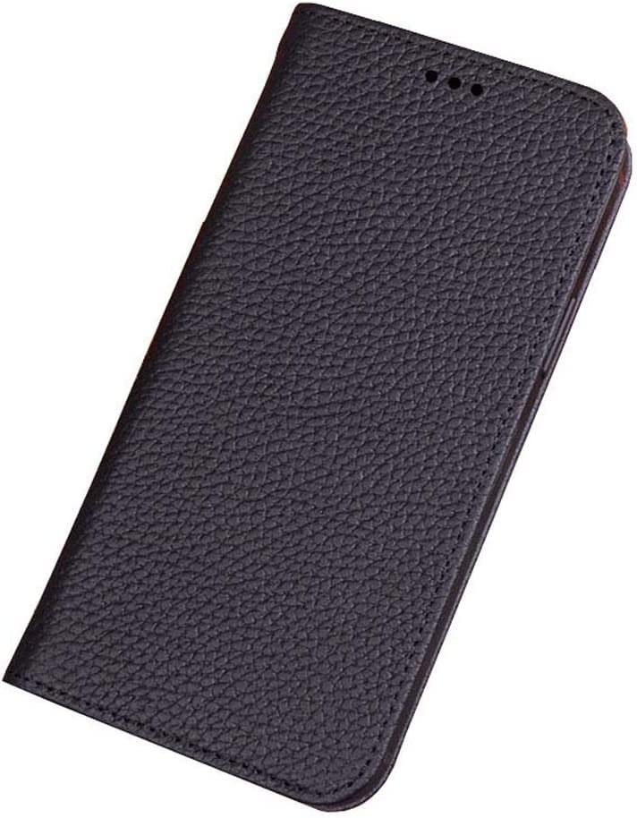 Étui rabat iPhone 12 Mini cuir litchi fini les écrans rayés