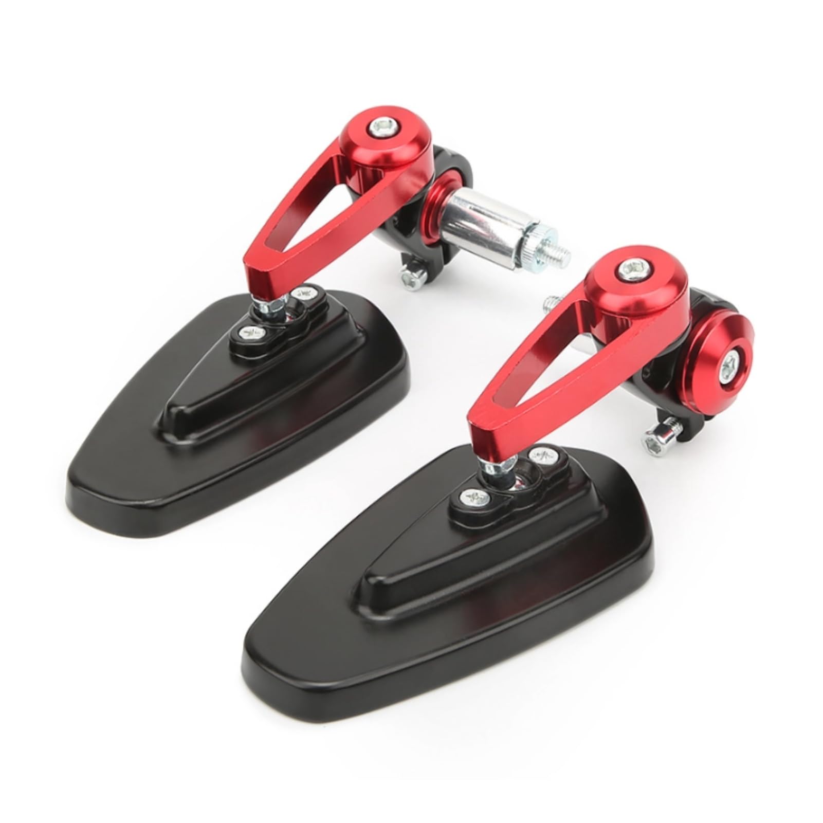 Uniwersalne boczne lusterko wsteczne motocykla Motocykl ze stopu aluminium 7/8 "22 mm boczne lusterka wsteczne (czerwone)