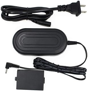 FocusFoto ACK-E10 AC Power Adapter + DR-E10 DC Coupler Kit for Canon EOS 1100D 1200D 1300D, Rebel T3 T5 T6, Kiss X50, Kiss X70, Kiss X80 Digital Cameras