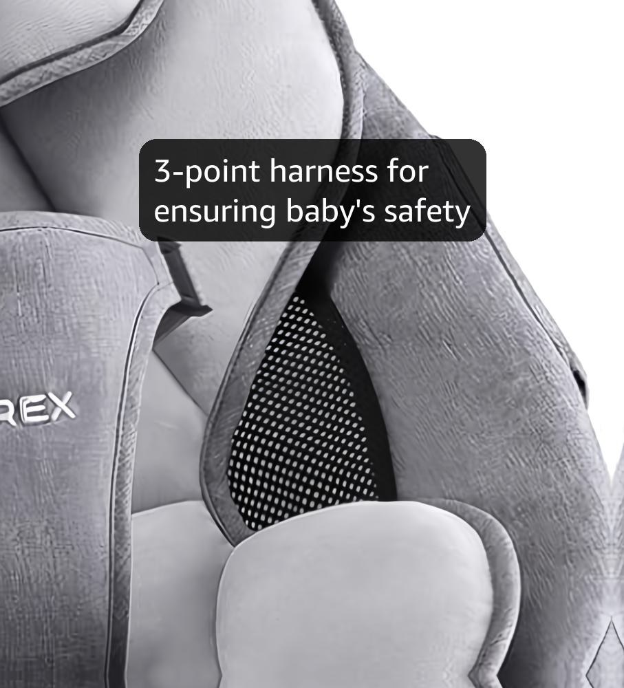 LAREX Baby Swing Infant Swing Electric Toddler Baby Rocker Portable for Newborn Boy Girl, 5 Sway Speeds with Remote Control, 10 Preset Melodies and Bluetooth, 0-6 Months Max 20 Lbs (Gray)