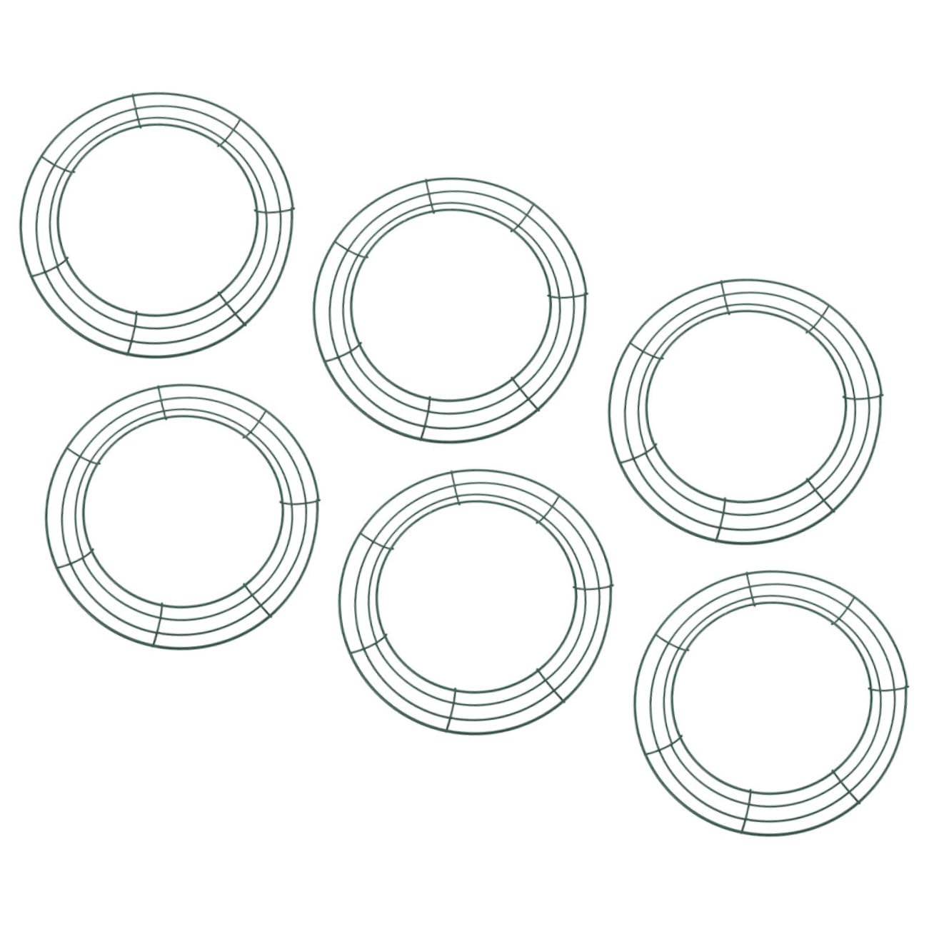 Ciieeo 6stücke Kranzrahmen Aus Metalldraht Zum Basteln in Runder Form Geeignet Für Türhängekranz Und Wanddekoration Bei Hochzeiten Und Festen Eisenrahmen Zum Herstellen Von Blumenkranzrin