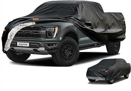 Kayme - Cubierta impermeable resistente de 7 capas para camioneta, apta para todo clima, protección para exteriores contra lluvia y rayos UV, ajuste