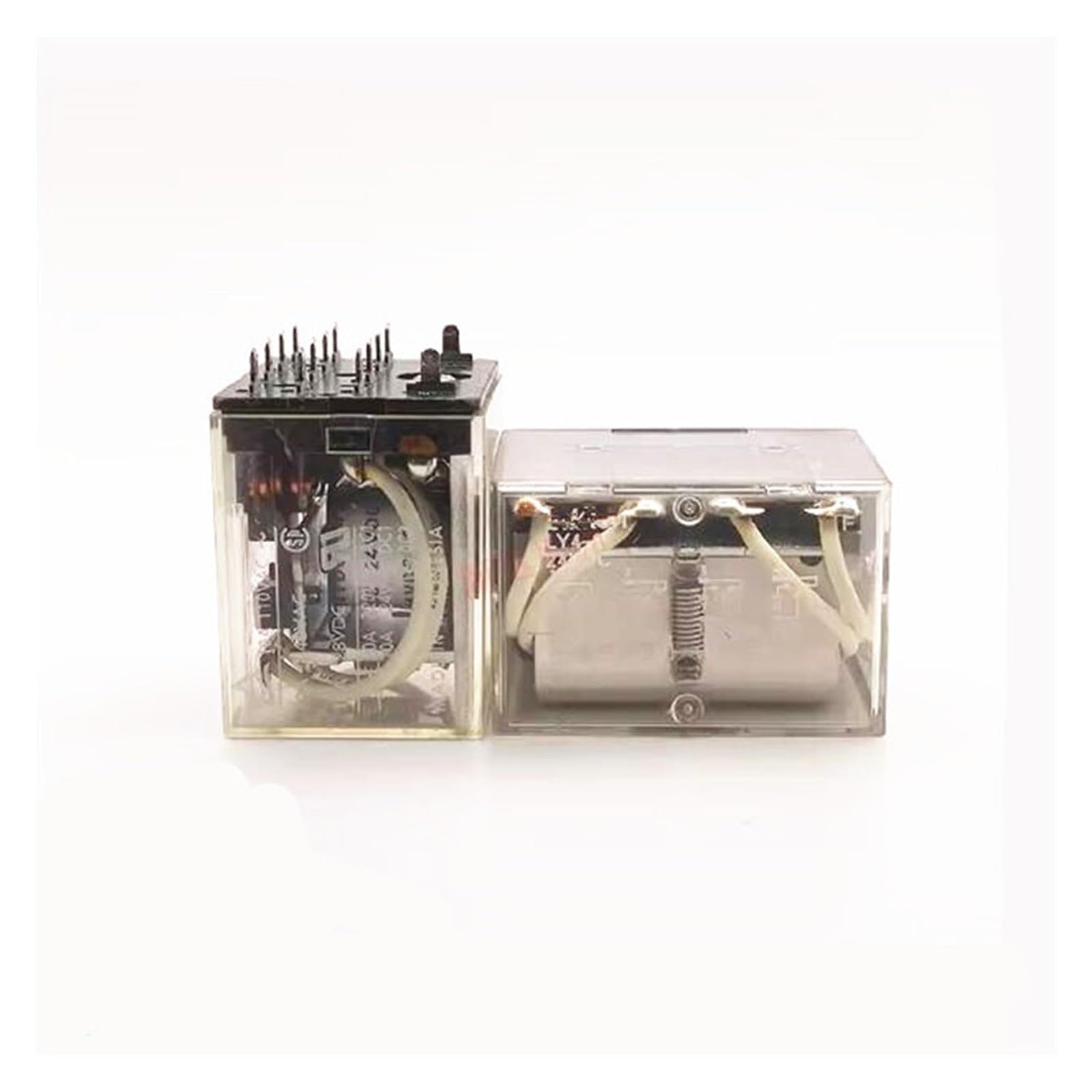 Relais LY4-0 24 V CC à 14 broches pour circuits et armoires électriques - Lot de 2 pièces