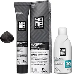 Kit Coloração Yama Nano Infusion Profissional 5.0 Castanho Claro E Ox Cremosa 30vol 100ml