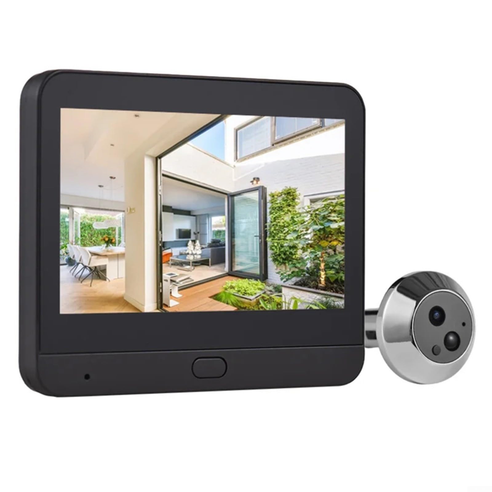 Spioncino digitale per porta, con connessione WiFi, schermo da 4,3 pollici, telecamera HD 1080p, rilevatore di movimento, avvisi a infrarossi