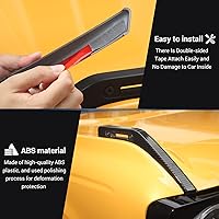 Vista 3 de JeCar Cubiertas de visera de sendero de capó, accesorios de decoración exterior de ABS para Ford Bronco 2021-2022, acabado de fibra de carbono