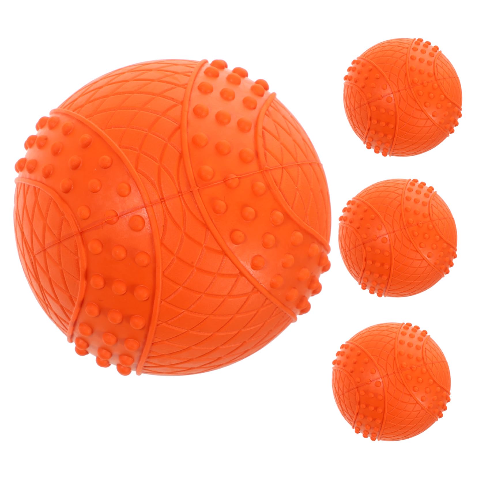 DECHOUS 4stücke Gummiball für Hund Welpenball zum Werfen und Apportieren Hundebälle als Kauspielzeug und Trainingsspielzeug Kleine Bälle für Hunde zum Spielen und Kaufen
