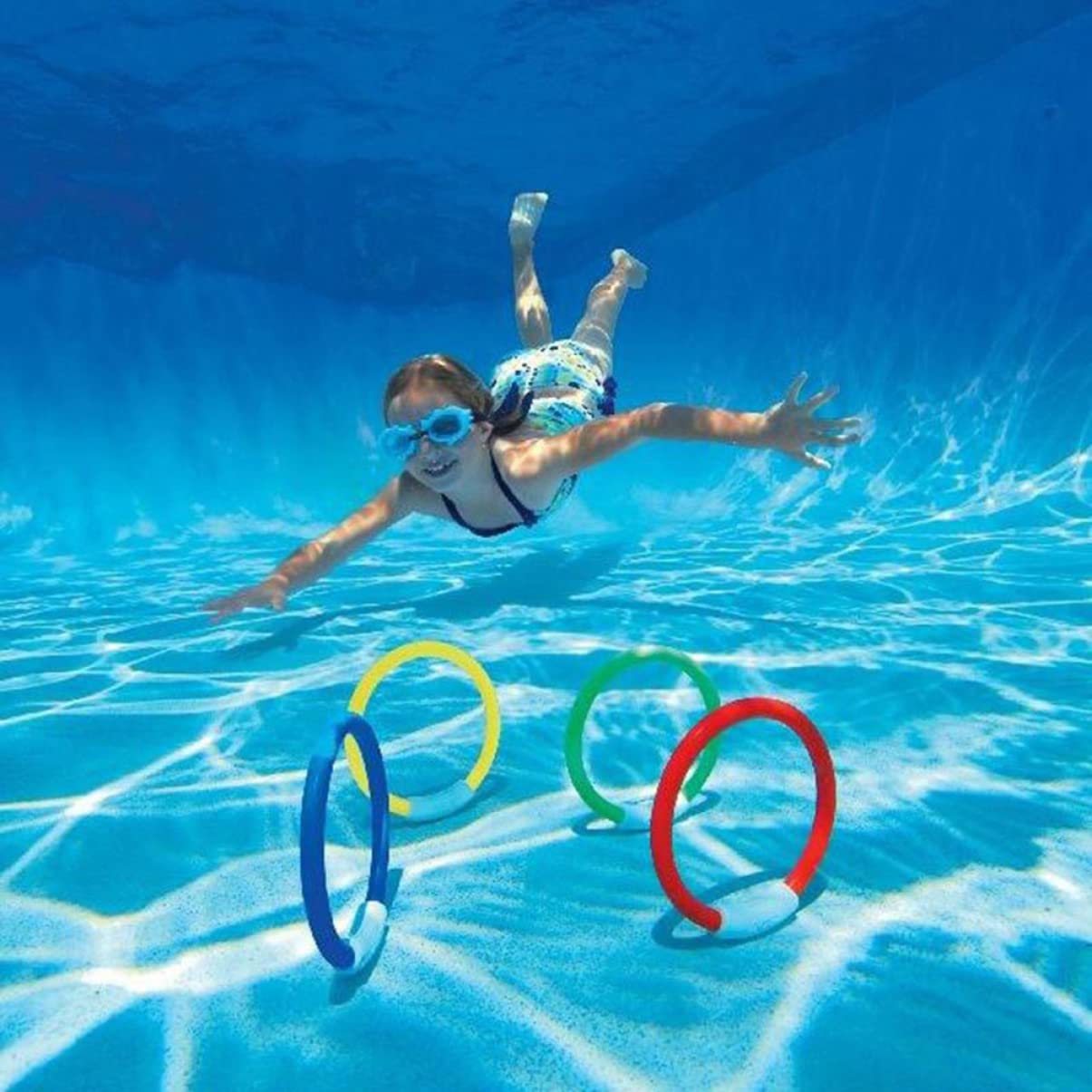 IMIKEYA 8pcs Underwater Diving Rings for Swimming Training Accessory for Boys for Pool Activities Random Color