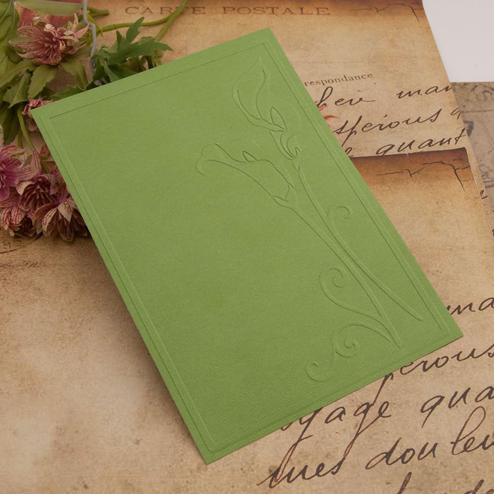 arriettycraft Calla Lily Texture 3D Large Plastic Embossing Folders for Card Making or Journaling Flowers DIY Template Photo Album Paper Handmade Scrapbooking Craft Decoration Mold - Image 3
