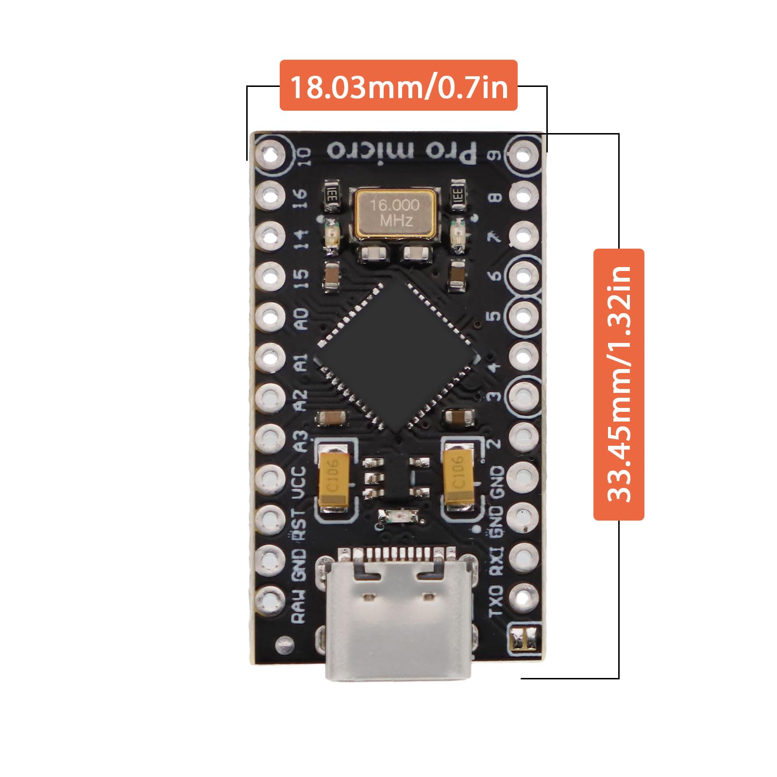 Pro Micro with 32U4 Chip Development Boards Binghe Pro Micro 5V/16MHz