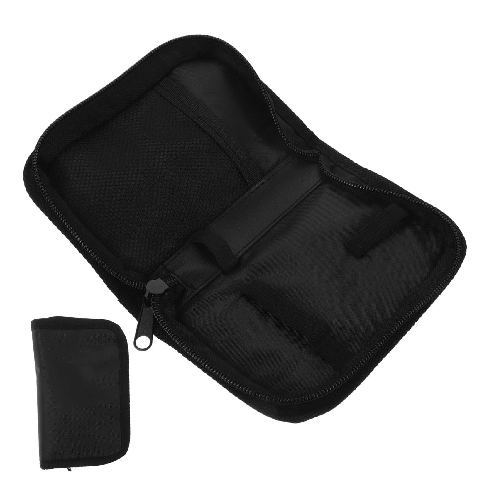 CALLARON 15 Pezzi Borsa per la conservazione del glucometro custodia portatile buste portaoggetti copertura del glucometro custodia per portatile Fodera 210d Black