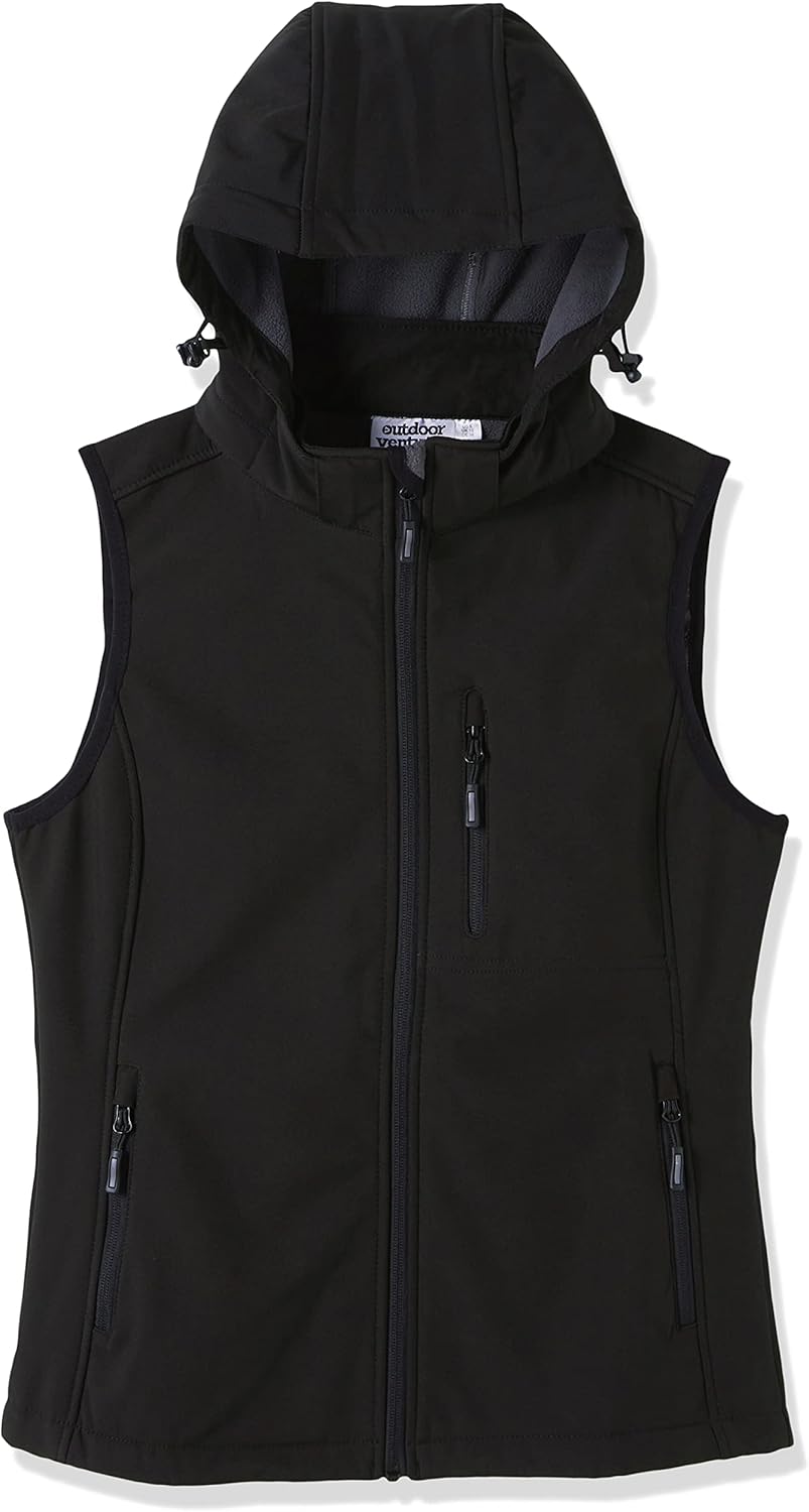 Outdoor Ventures Women's Hooded Lightweight Softshell Vest, Windproof Fleece Lined Sleeveless Jacket for Golf Running Travel - Image 8