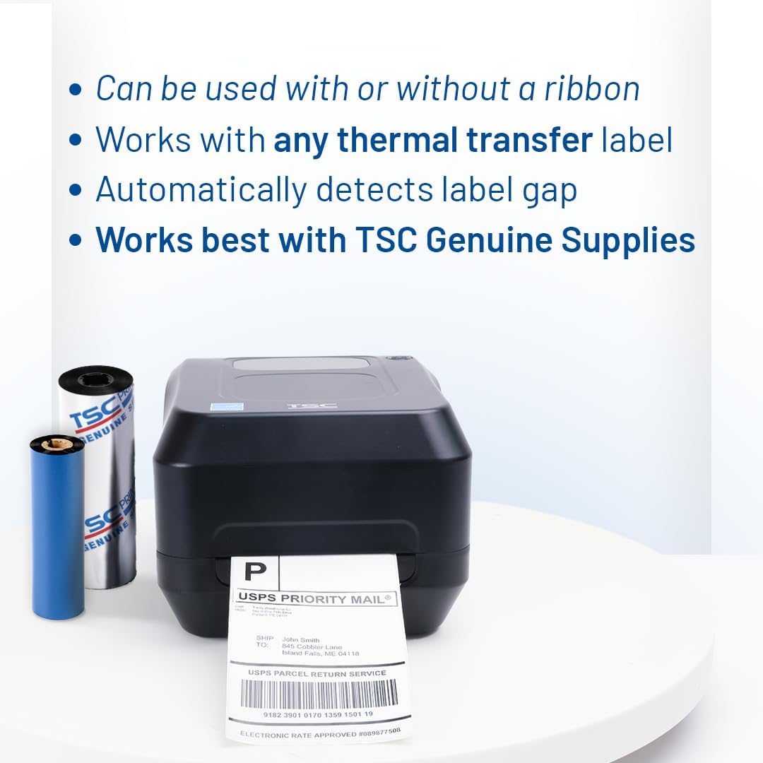 TSC TL241 Desktop Direct Thermal Label Printer, 4” Print Width, USB, Ethernet, Bluetooth, for Shipping Labels, Barcodes, Retail, Compatible with UPS, FedEx, USPS, Etsy, Amazon, Shopify, ShipStation - Image 3