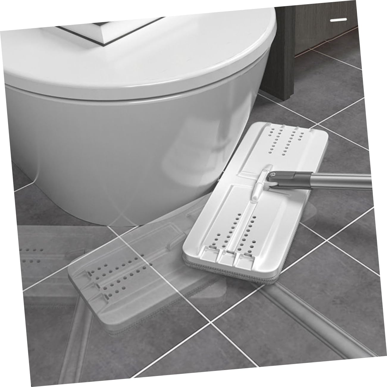 Mop senza Mani per Pavimenti in Microfibra Acciaio Inox