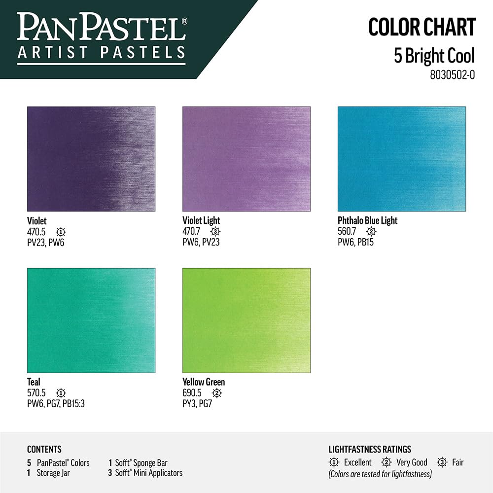 Amazon.com: PanPastel Artist Pastels by GOLDEN, Bright Cool Stack