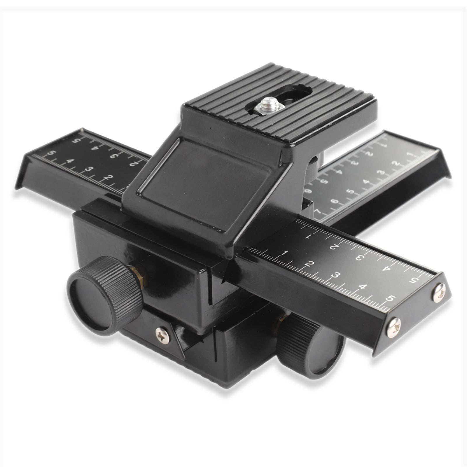 Cursore Macro 4 Vie Per Fotocamera | In Lega Alluminio-Magnesio, Movimento 5cm Laterale E 10cm Longitudinale - Foto 11
