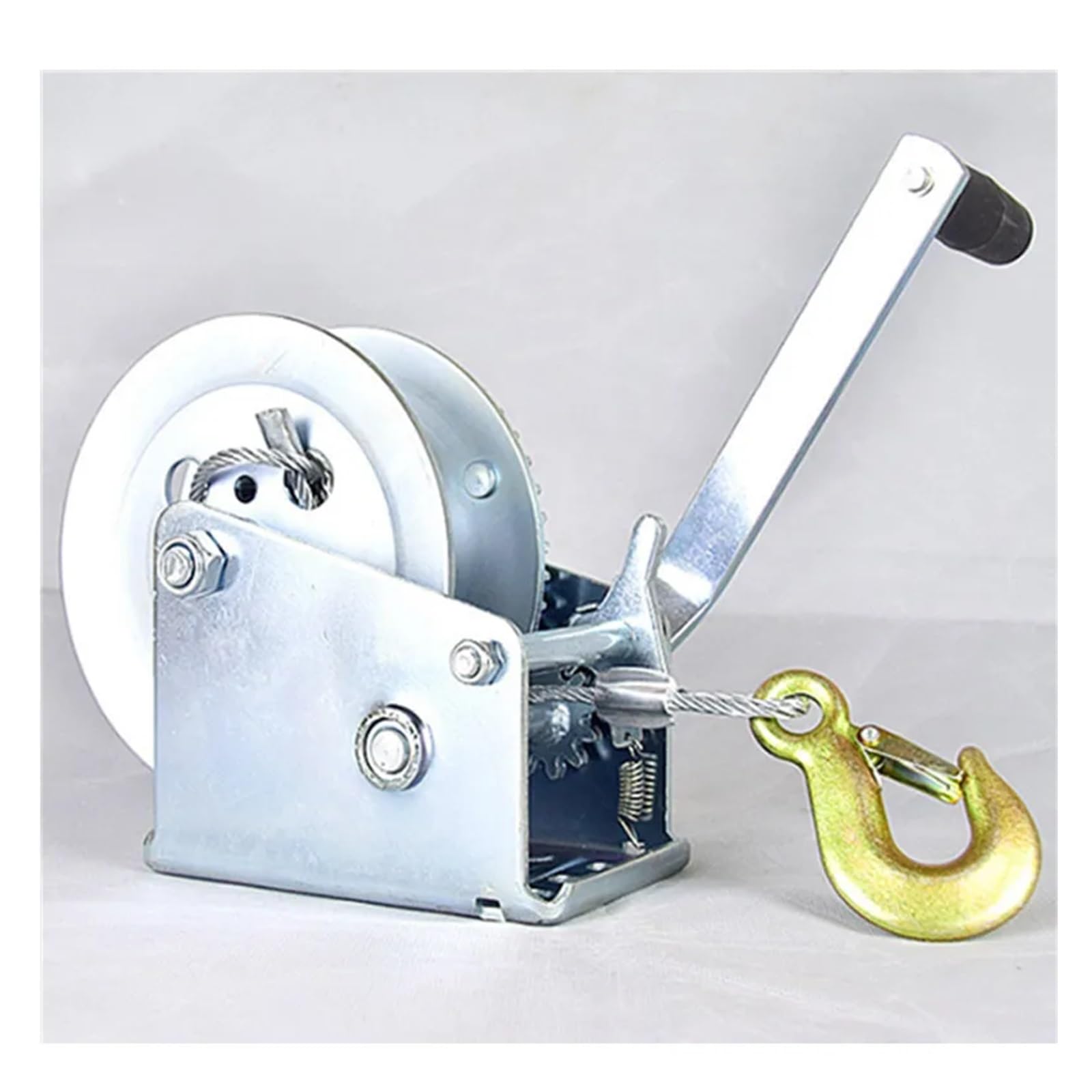 Argano Manuale, Verricello manuale in acciaio zincato manuale autobloccante automatico for camion da 3000 libbre x 9 m, imbracatura di sollevamento for utensili manuali