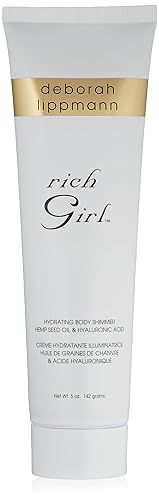 Deborah Lippmann Rich Girl Hydrating Body Shimmer  Iluminador  Brillo corporal  Luminizador  Loción iluminadora con aceite de semilla de cáñamo y