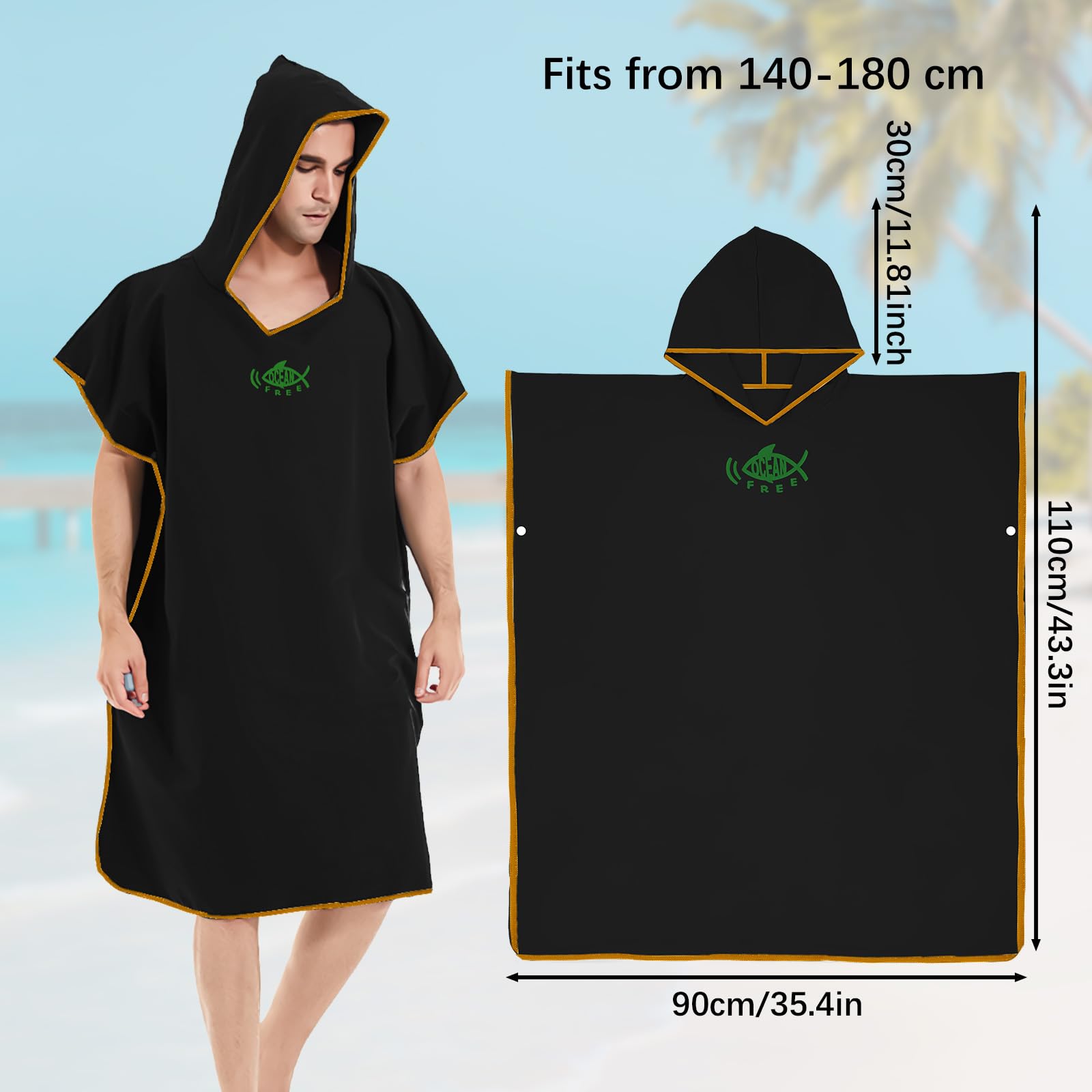 Poncho de Bain Microfibre | Poncho femme