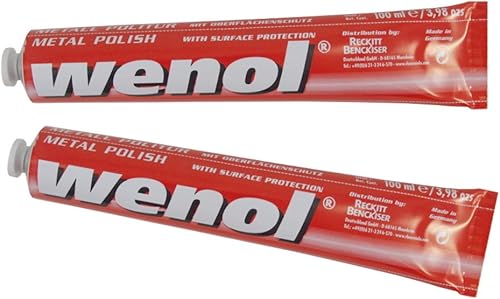 Wenol Brillo de metal con protección de superficie, juego de 2