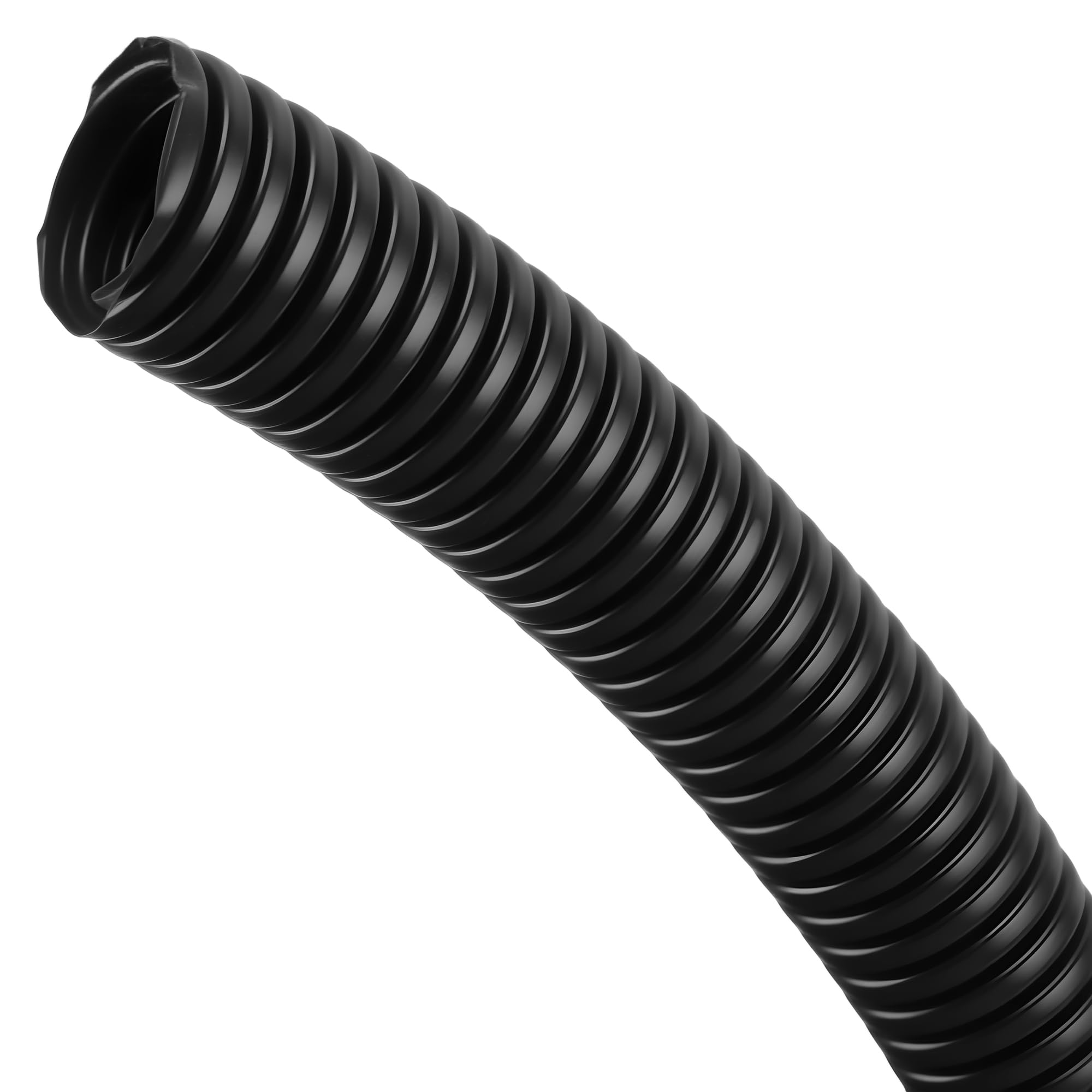 FUNSUEI Tubo de conducto flexible corrugado negro de 20 m, 16 mm de diámetro interior x 20 mm de diámetro exterior, para proteger cables eléctricos