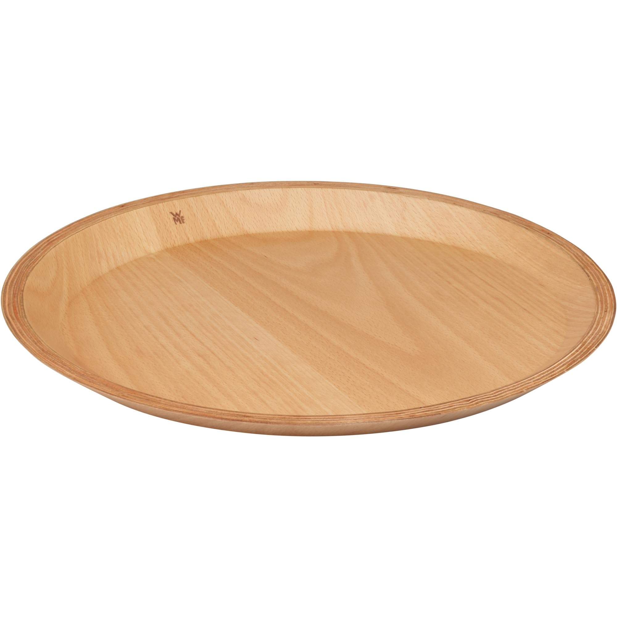 WMF Kineo Tablett 37,5 cm, Serviertablett rund, Dekotablett, Buchenholz, Servierplatte für Kaffee, Tee, Käse, Antipasti