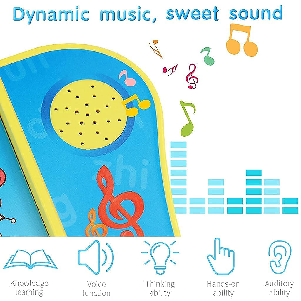 Verra Enterprise Electronic Educational Musical Phonetic Learning Interactive Children's ABC Letters, Words, Numbers, Shapes, Sound Colorful Talking Book for 0-3 Year Kids 1