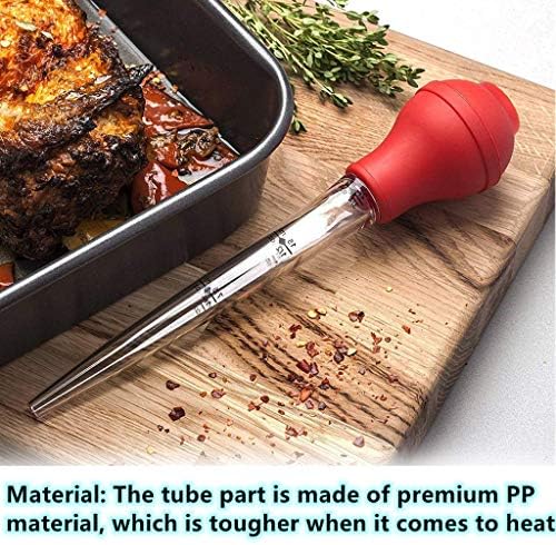 Turkey Baster Meat Baster Liquid Droppers Meat Baster Syringe Meat Marinade Injector Needle with Barbecue Basting Brush and Cleaning Brush