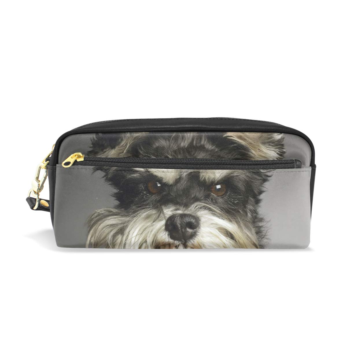 Federmäppchen Aus PU-Leder Mit Whippet-Motiv – Wasserdicht, Mehrfächerig, Für Schule & Kosmetik