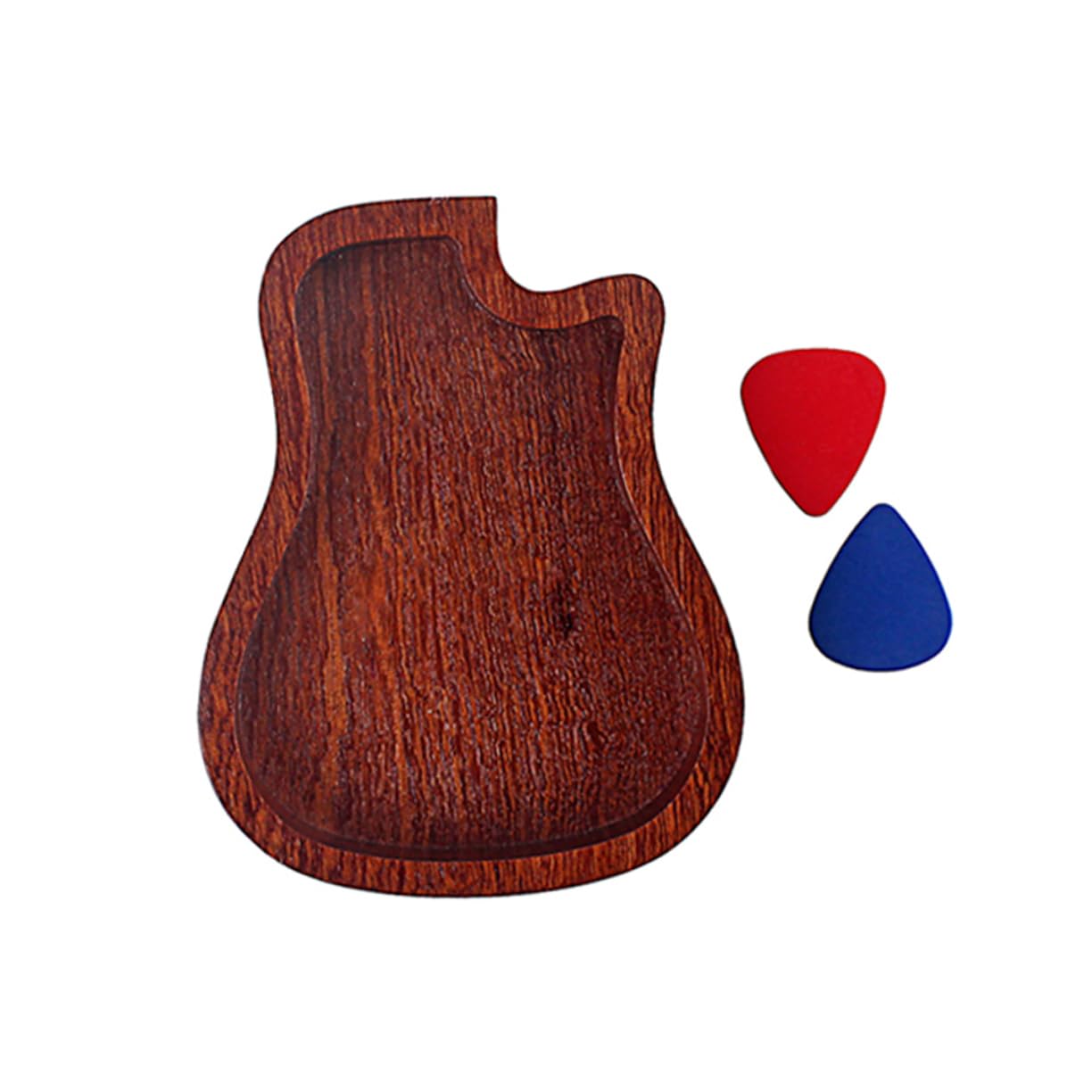 ifundom 2Pcs Wooden Guitar Picks Storage Box with Color Plectrums Durable Guitar Plectrum Holder for Convenient Access present for Guitar Players and Music Lovers