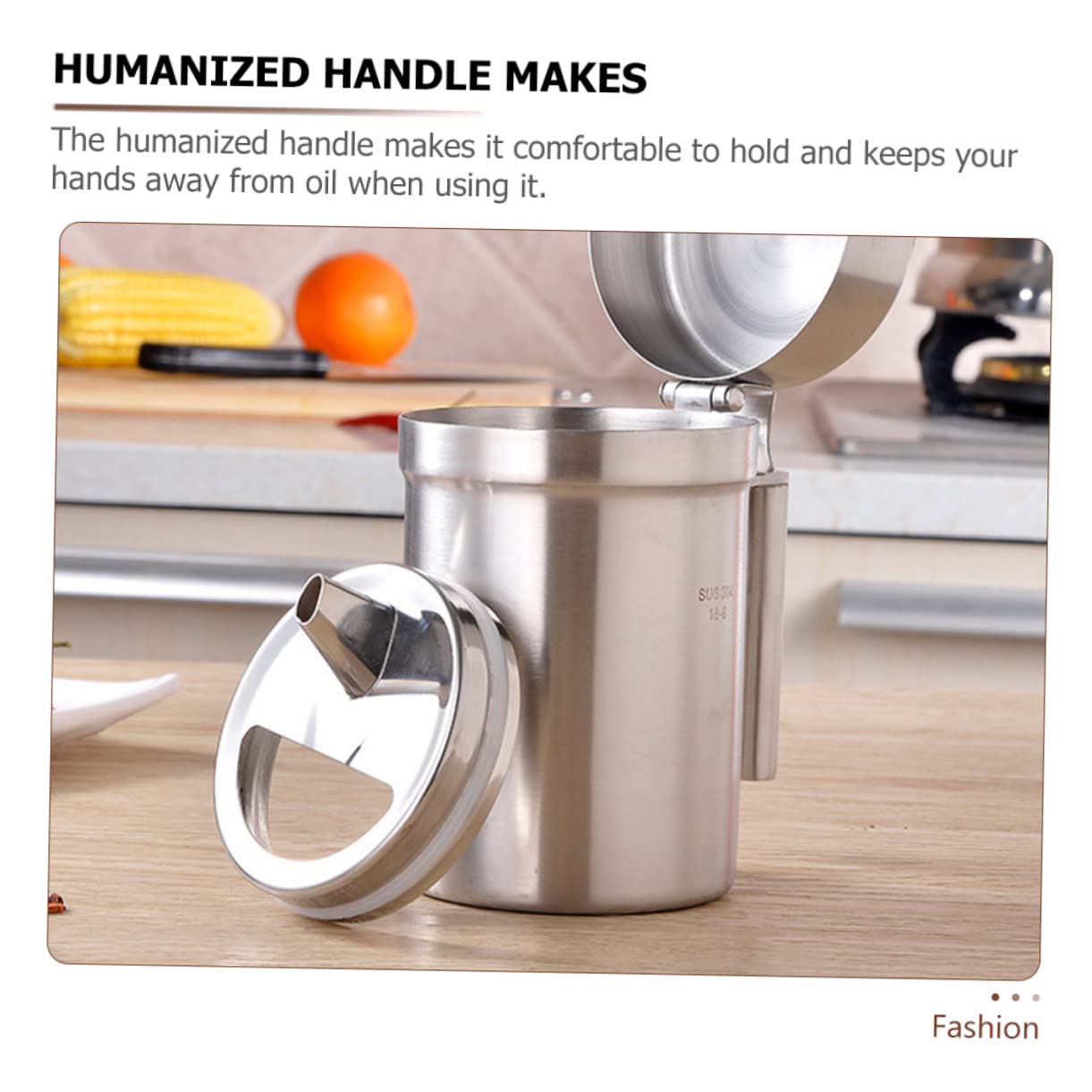 Gatuida Bouteille 550ml en Acier Inoxydable 304 Anti-goutte Distributeur D'huile Bec Verseur Pratique et Design Stable Cuisine Domestique