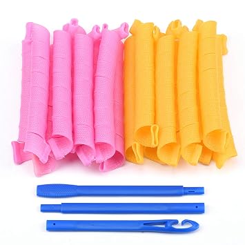Amazon.com: Rizadores de pelo mágicos en espiral, sin calor, rizadores de  pelo, kit de 20 rodillos de pelo rizadores con 1 gancho para cabello largo  (21.7 in) : Belleza y Cuidado Personal