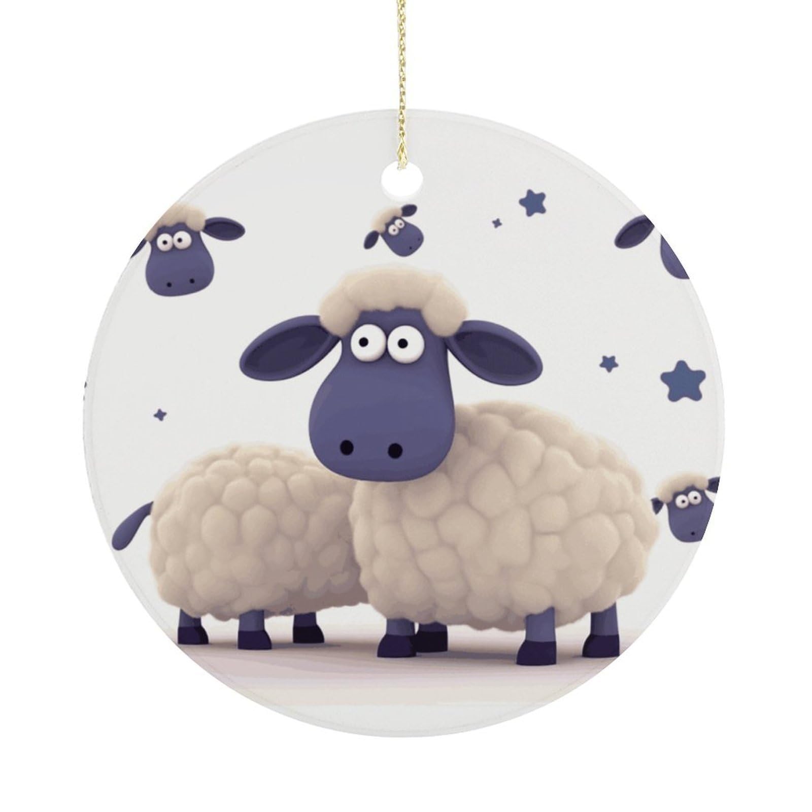 Adfgyerh Women's Style Sheep Hanging Ceramic Ornaments, Christmas Tree Decorations, Funny Home Decor Gifts For Sisters & Work Best Friends