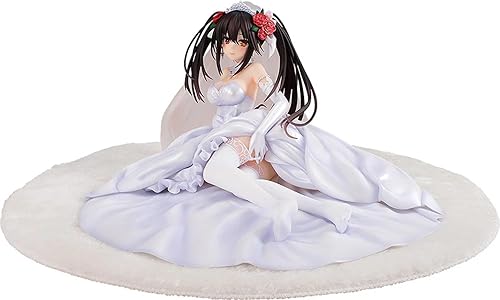 Date-A-Live Light Novel Edition Kurumi Tokisaki (versión del vestido de novia) Figura de PVC a escala 17, multicolor