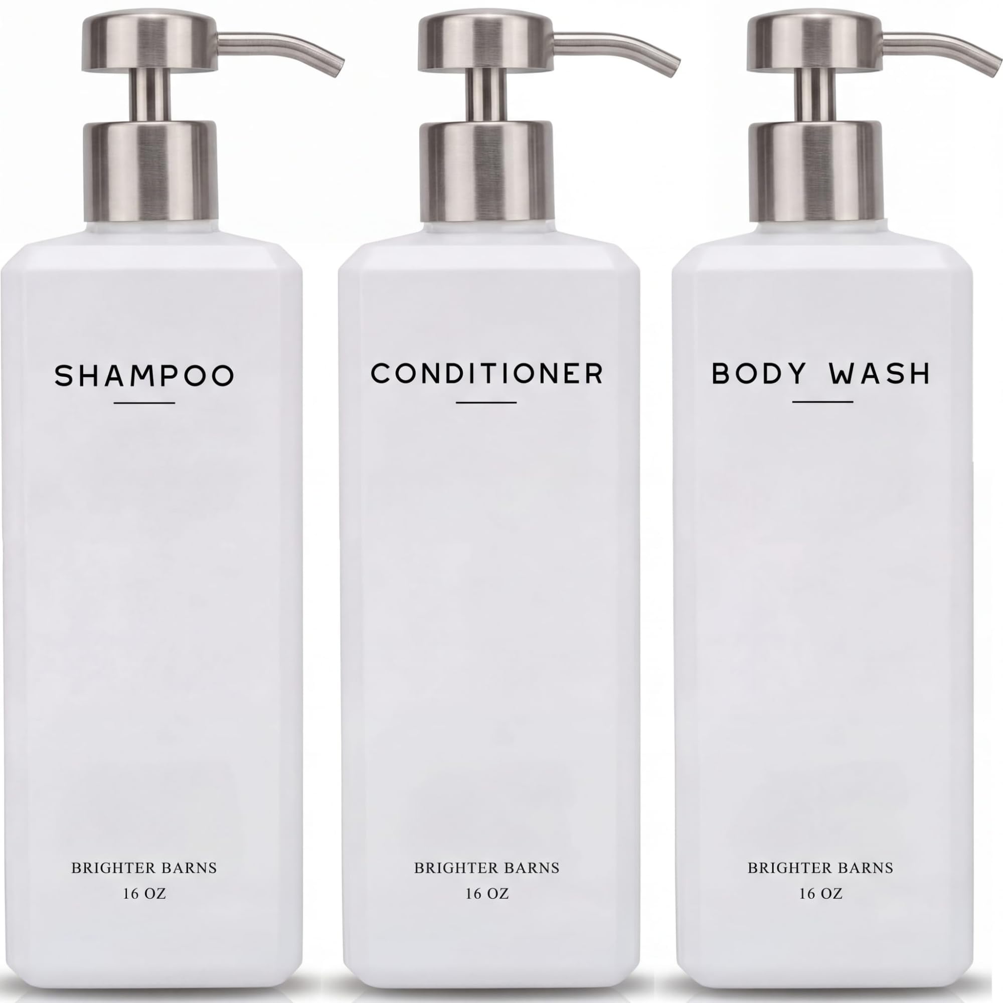 Photo 1 of Brighter Barns 16oz Shampoo Dispenser Set - White